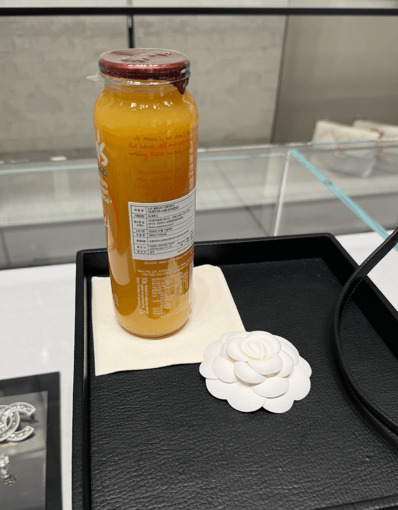 Chanel logo earrings, a piece of custom jewelry. They'd make a great statement earring.