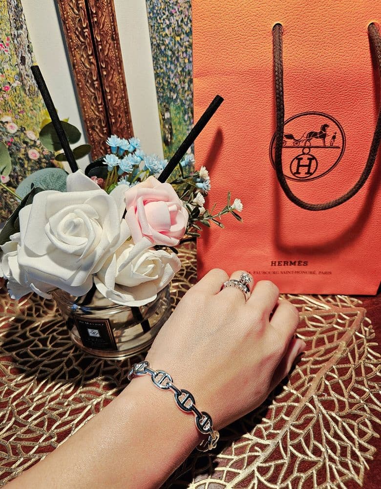 Hermès Chaine d'Ancre Enchainee Silver Bracelet