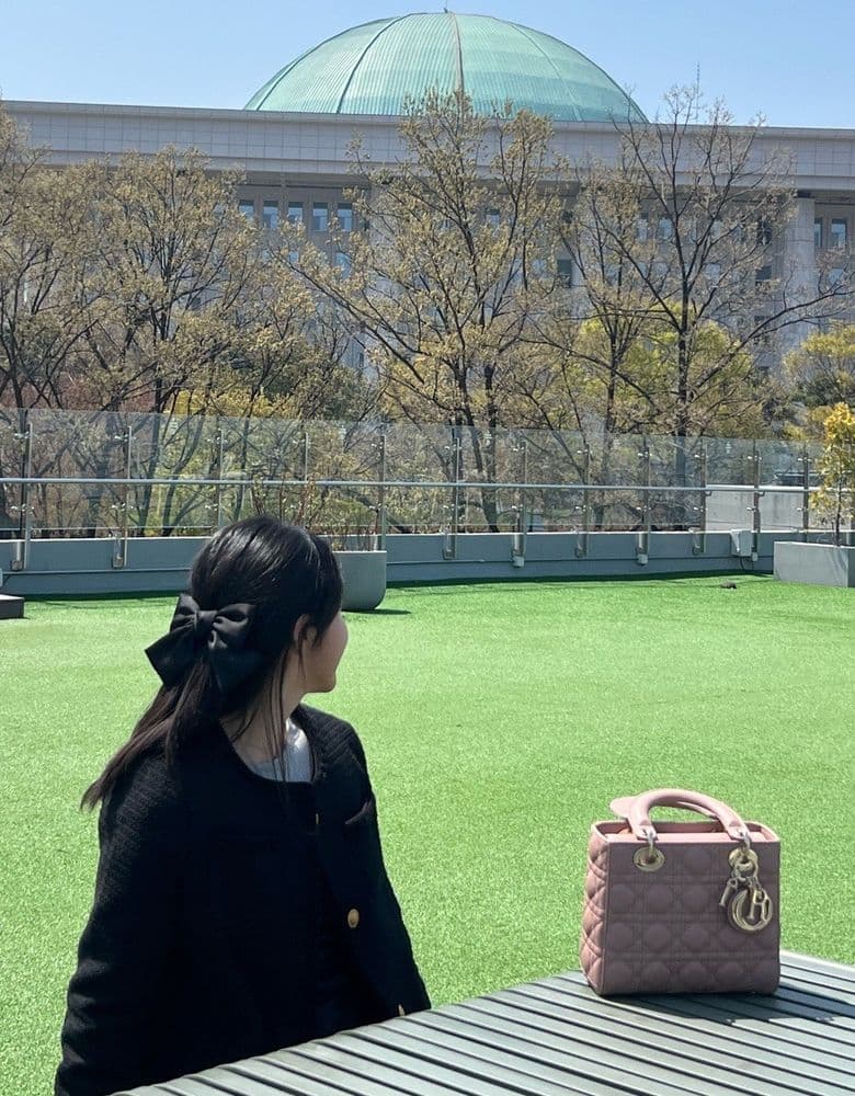 Cherry blossom season with my Lady Dior.