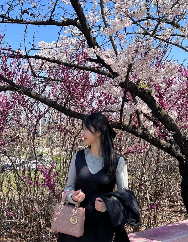 Cherry blossom season with my Lady Dior.