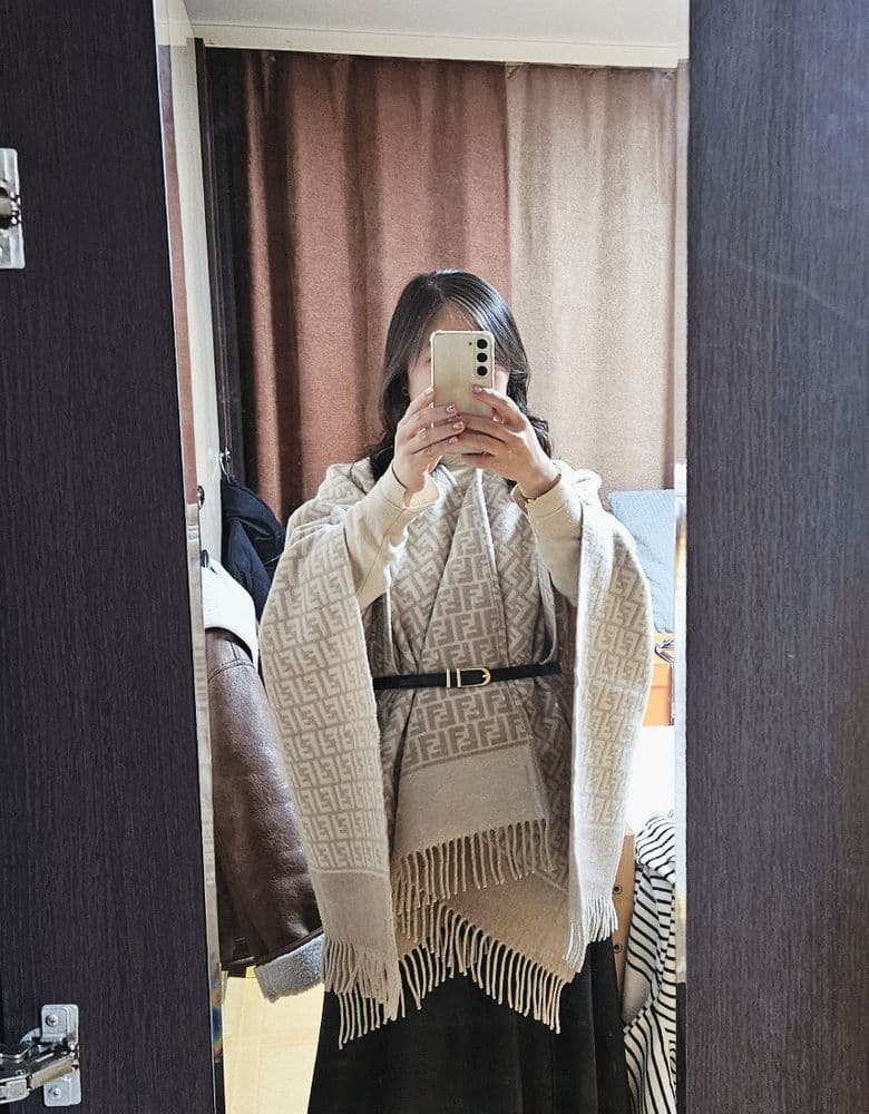 Fendi FF logo poncho