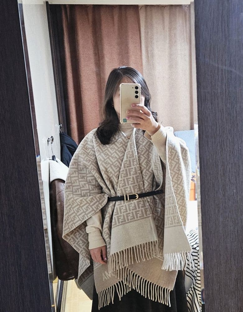 Fendi FF logo poncho