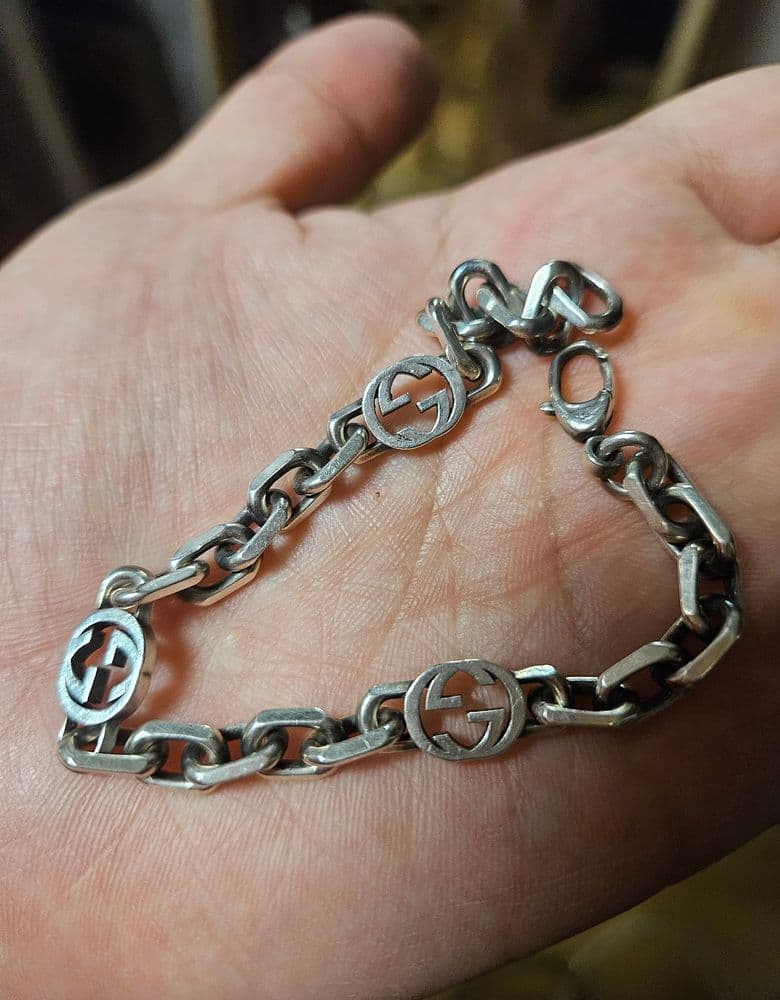 Gucci silver chain bracelet