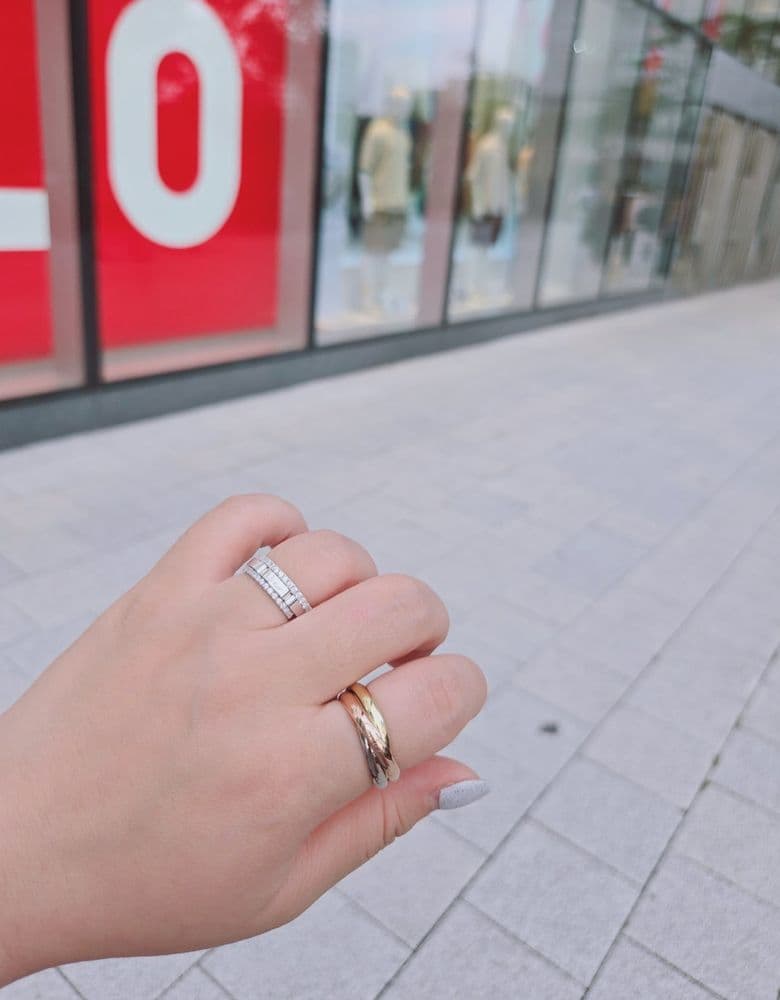 Cartier Trinity Ring, Damour Bracelet