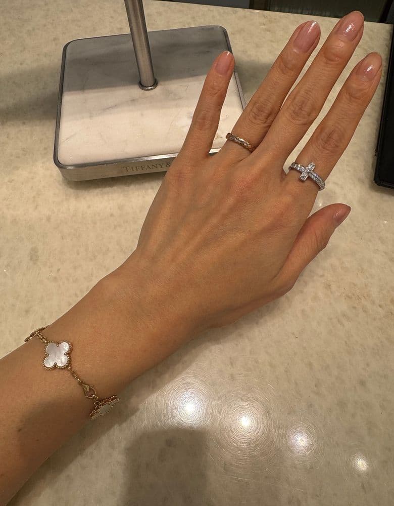 Tiffany T ring, full pavé.