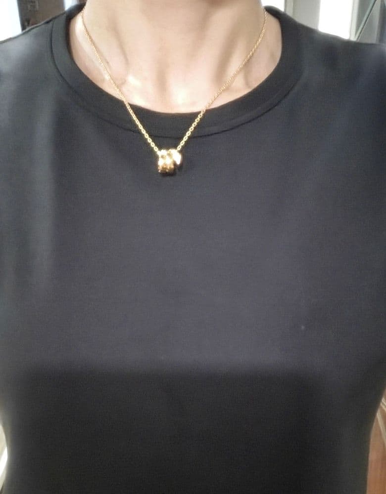 불가리 세르펜티 데미파베 옐로우 골드 네크리스