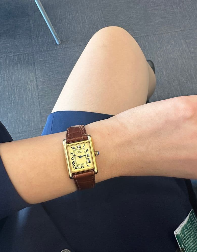 까르띠에 시계 착샷 모음(베누아 스몰, 머스트 드 까르띠에, 발롱블루 스틸)