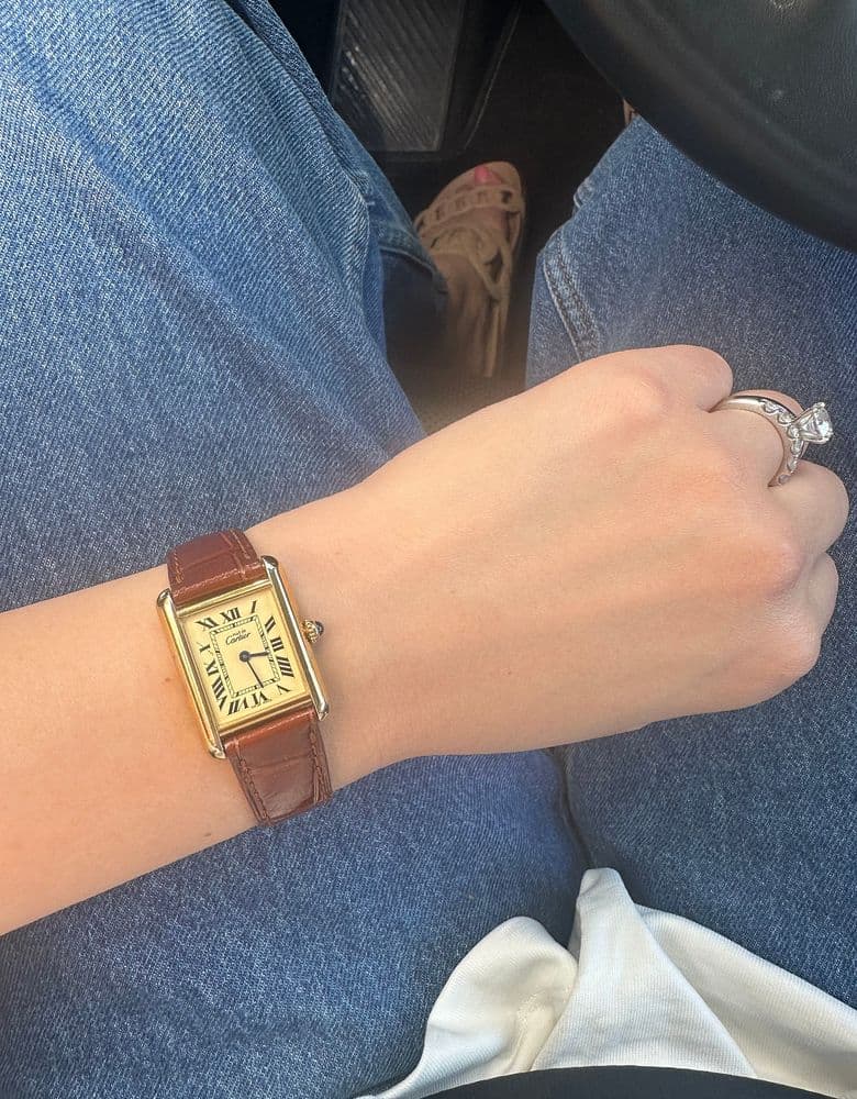 까르띠에 시계 착샷 모음(베누아 스몰, 머스트 드 까르띠에, 발롱블루 스틸)