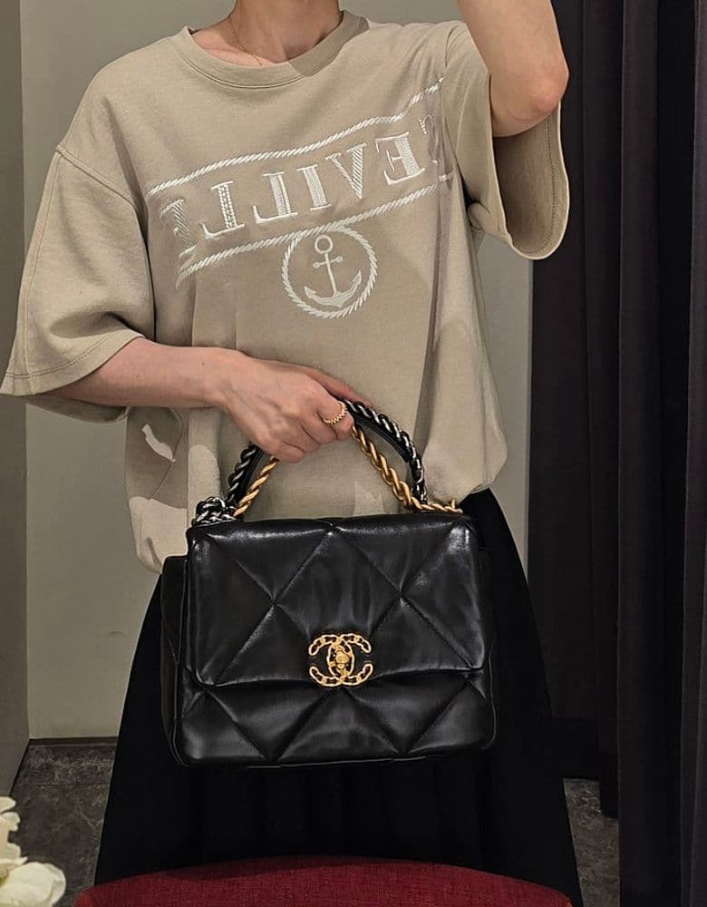 Chanel 19 Bag, Black, Medium