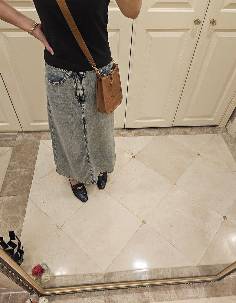 Hermès Mini Evelyne in Gold with Gold Hardware