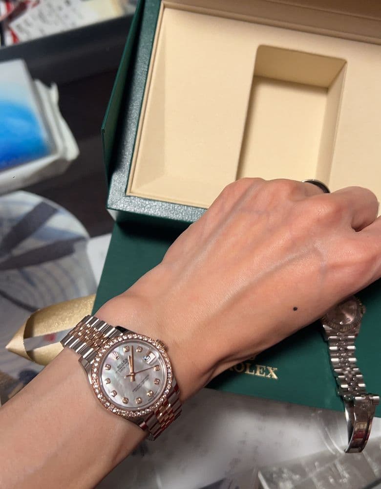 Rolex Datejust 31 Rose Gold Mother of Pearl Ten Point