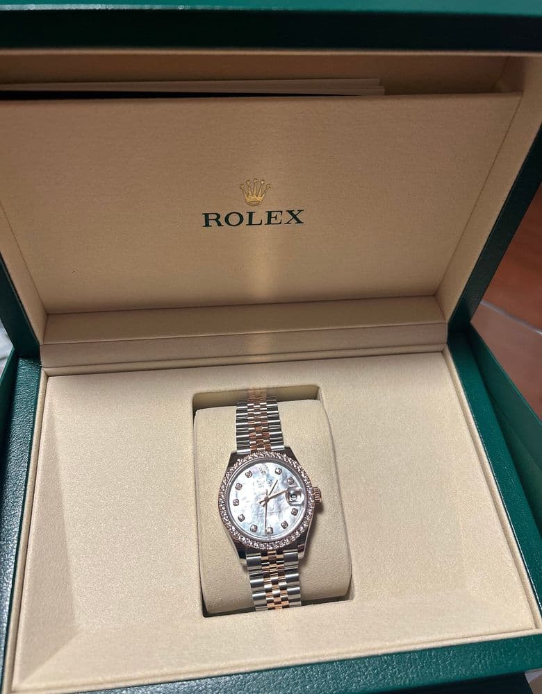 Rolex Datejust 31 Rose Gold Mother of Pearl Ten Point