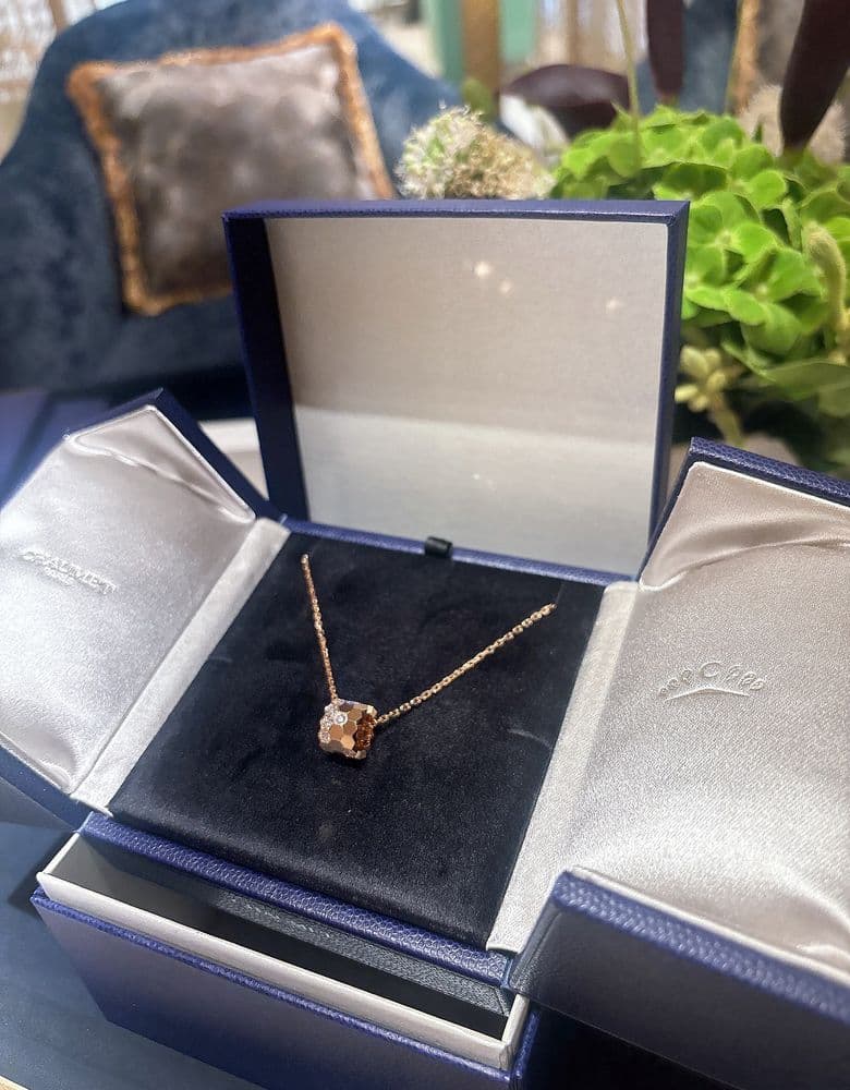 비드쇼메 다이아 미듐 목걸이 로즈골드