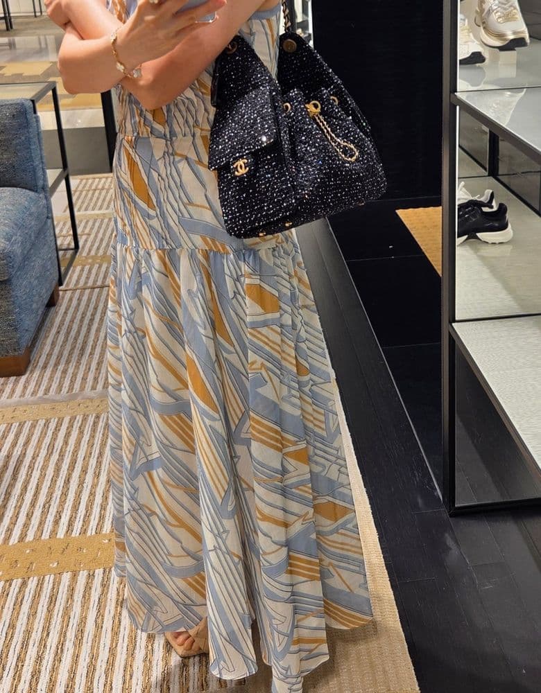 샤넬 25백 블랙 트위드