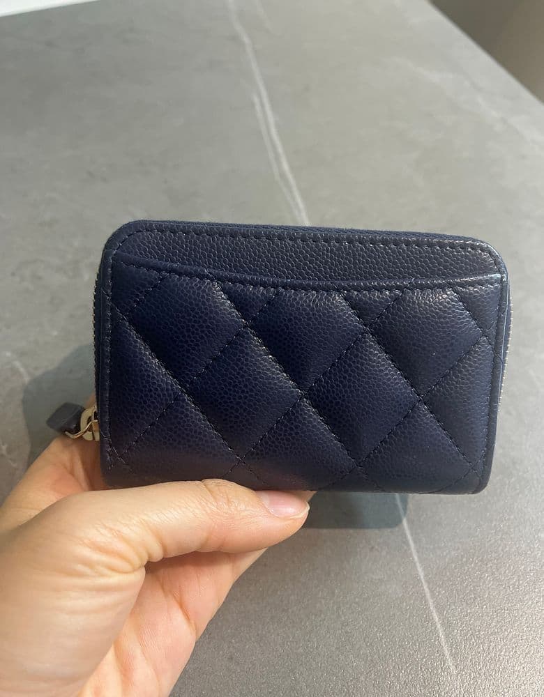 샤넬 지퍼돌이 유색 금장