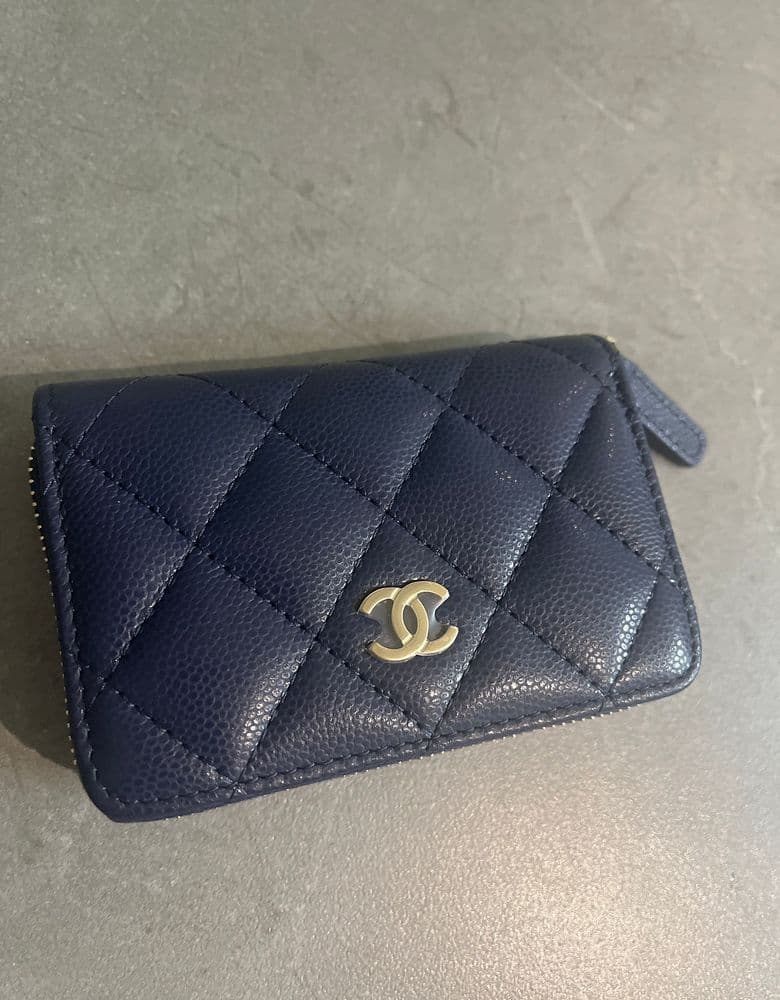 샤넬 지퍼돌이 유색 금장