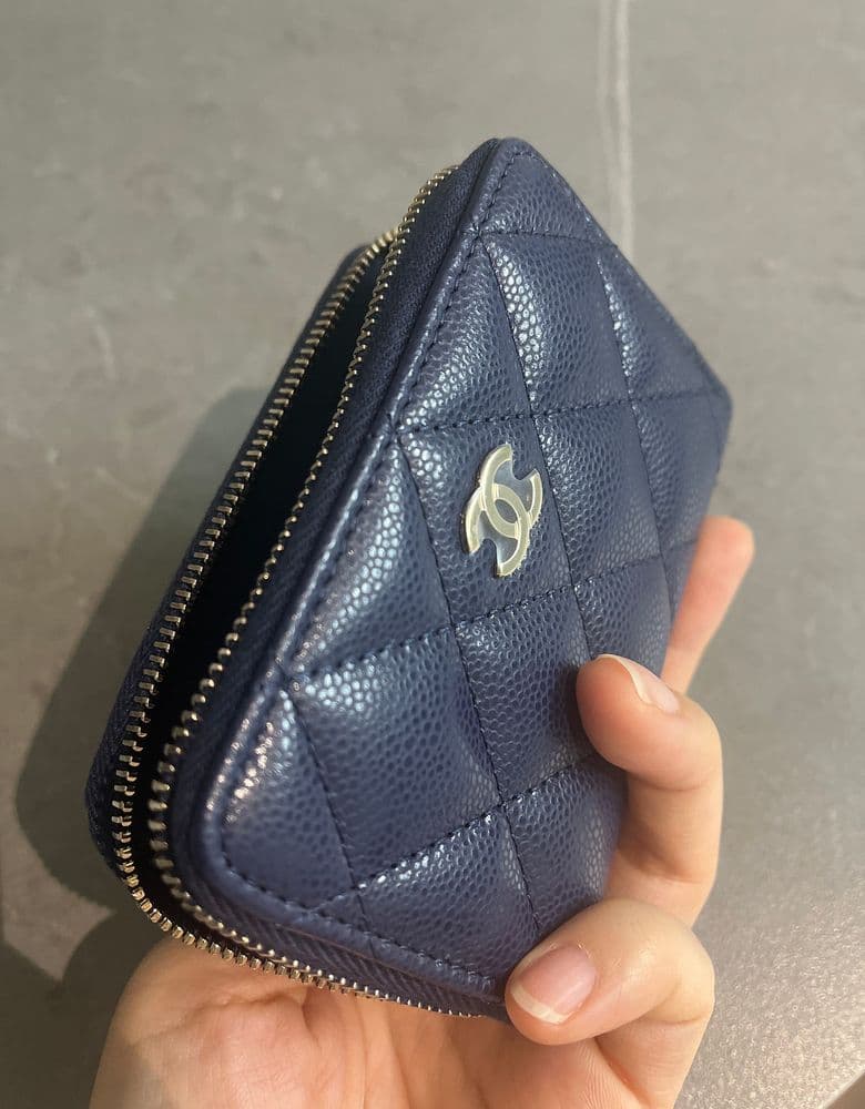 샤넬 지퍼돌이 유색 금장