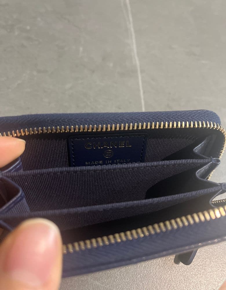 샤넬 지퍼돌이 유색 금장