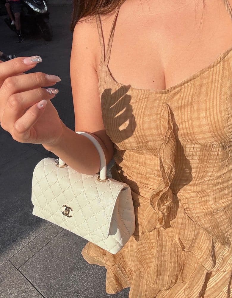 Chanel Coco Handle Small White