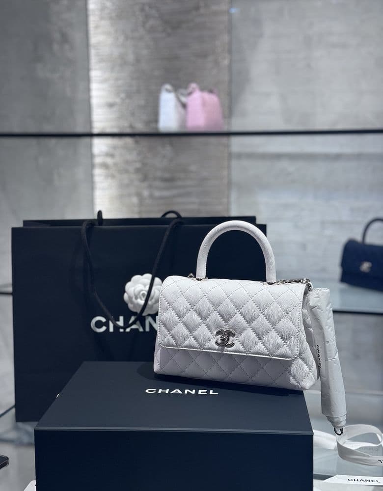 Chanel Coco Handle Small White