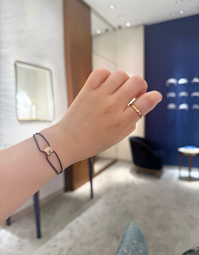 Chaumet Bee My Love cord bracelet & Bee My Love ring 2.5mm
