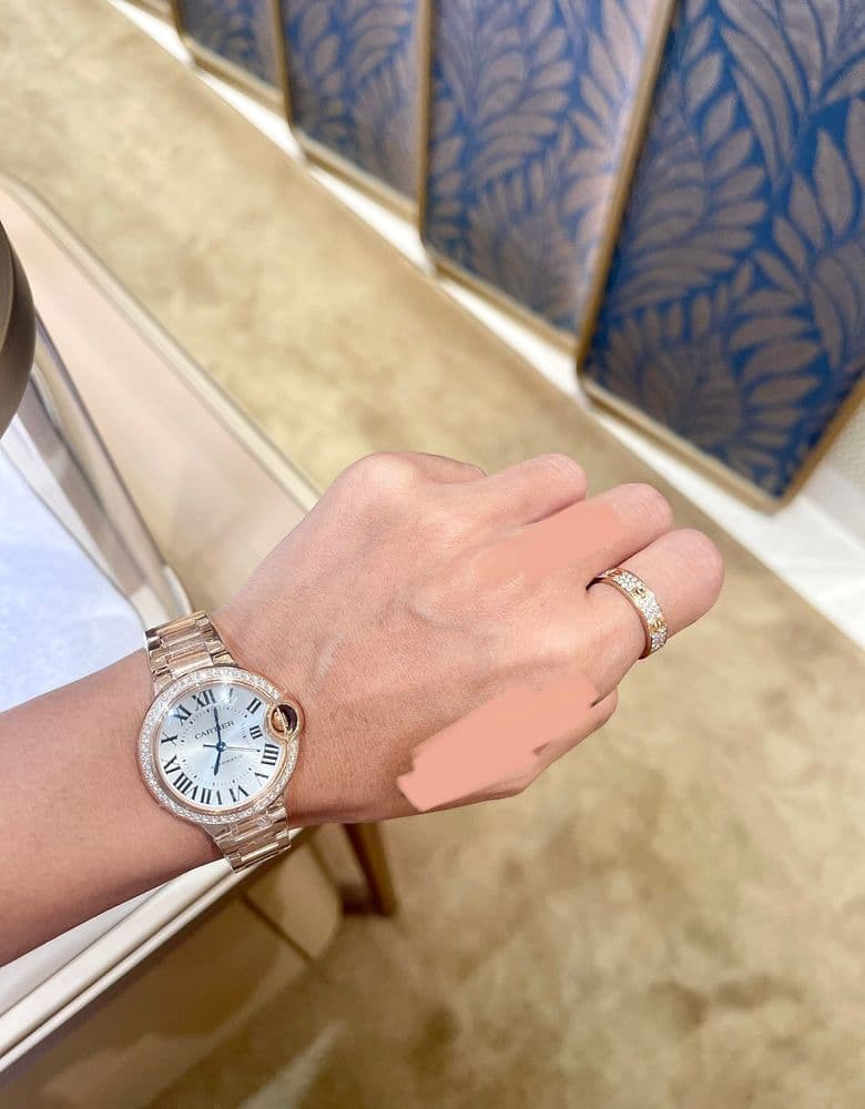 Cartier LOVE Ring, paved, small model; Juste un Clou classic ring, half-paved.