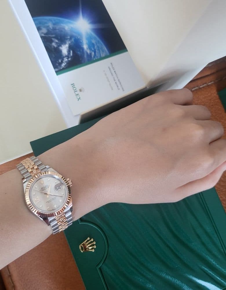 롤렉스 별다이아 로즈골드 28mm