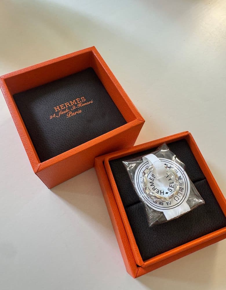 Hermès Chaine d'Ancre Enchainee Ring in Silver, size 49