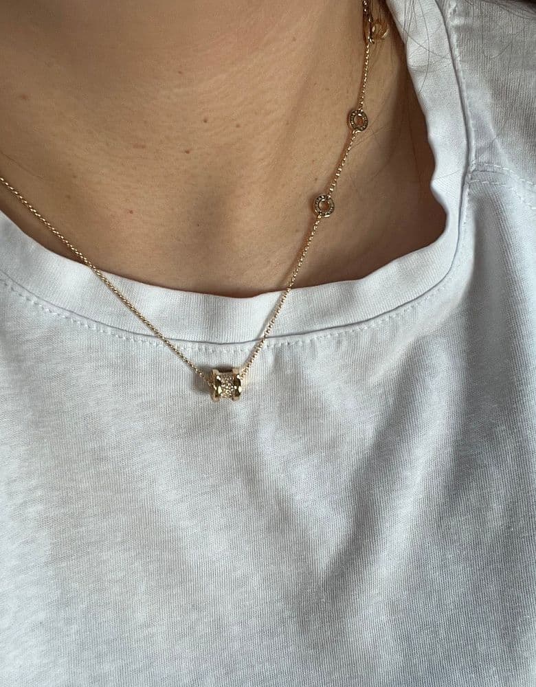 불가리 미니 파베 목걸이