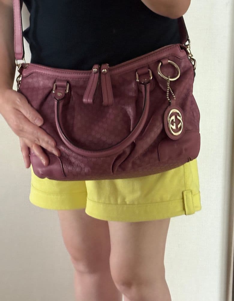 Gucci Shima GG Logo Pink Leather Tote/Shoulder Bag Gucci 247902 (a 10-year-old bag)