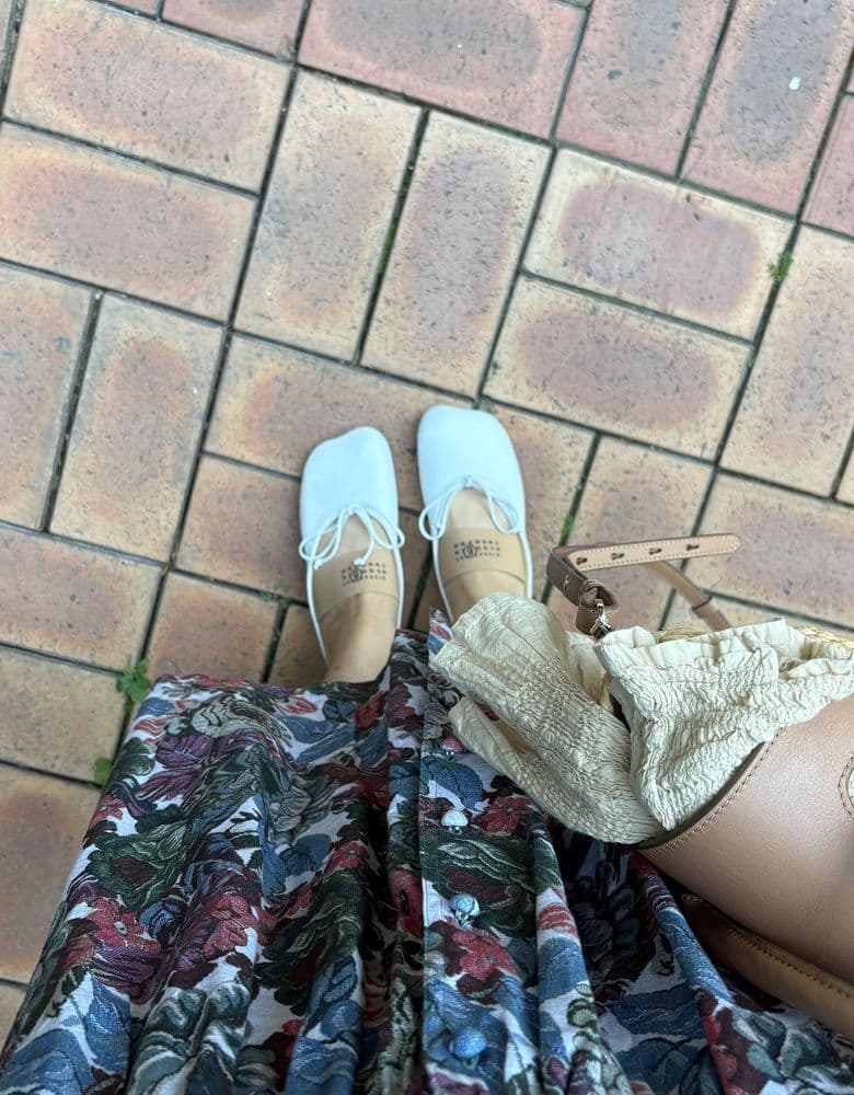 Mm6 Ballerina Bloafer White (Leather, Polyester)