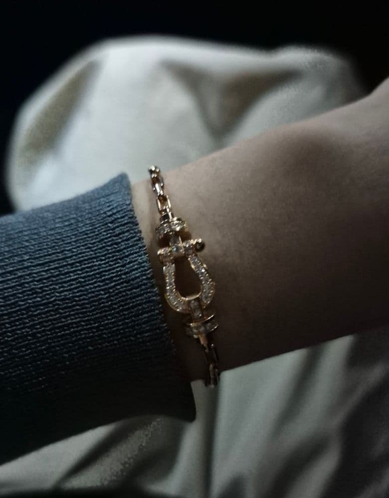 Fred Force 10 Link Chain Bracelet in Pink Gold