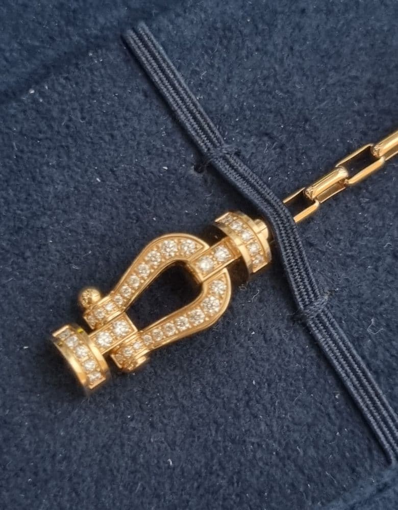 Fred Force 10 Link Chain Bracelet in Pink Gold