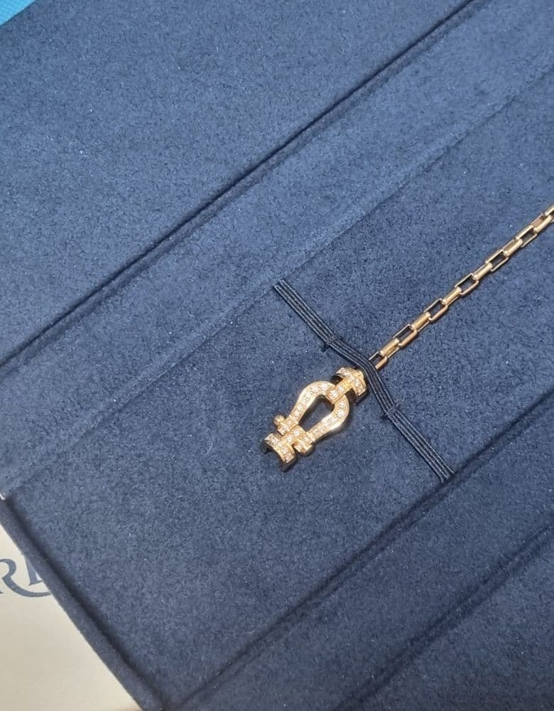 Fred Force 10 Link Chain Bracelet in Pink Gold