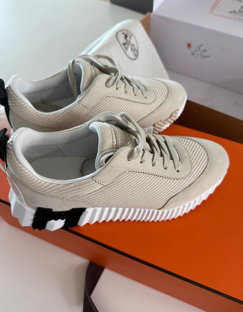 Hermès Bouncing Sneakers in Beige Glaise