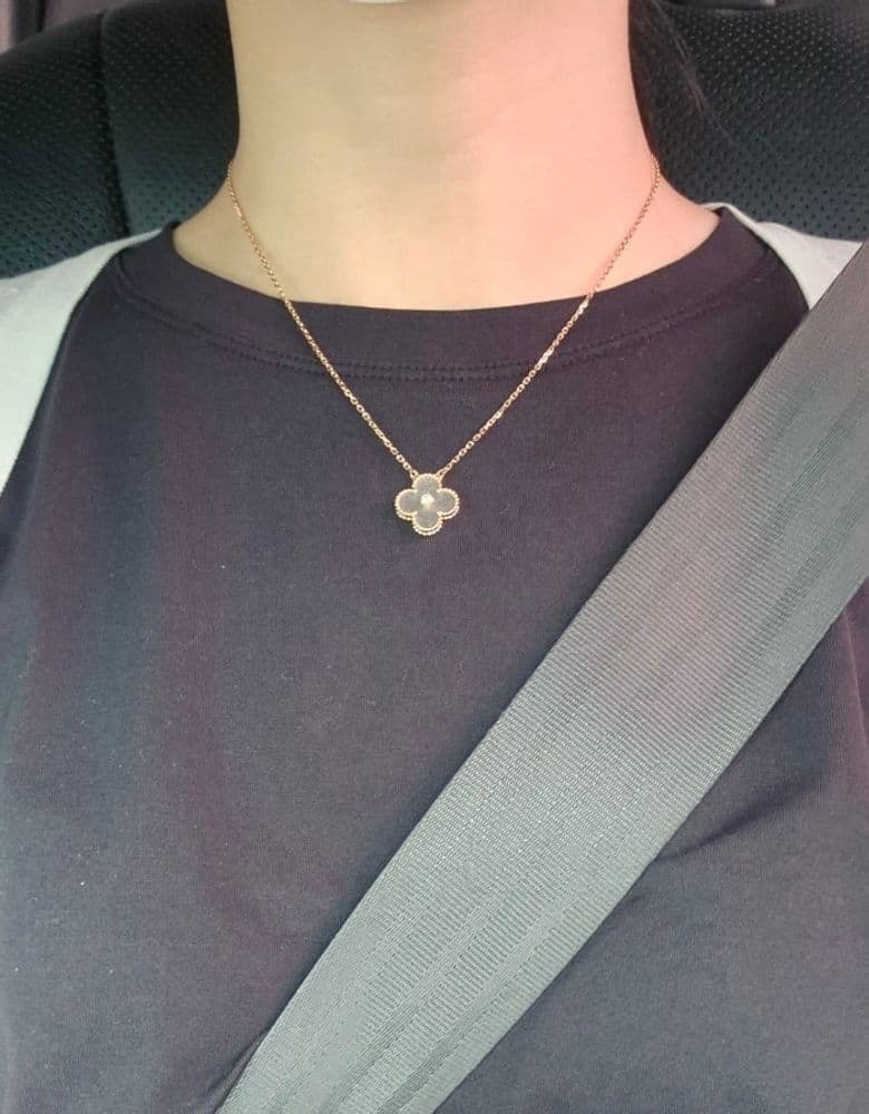 Van Cleef & Arpels Holiday Necklace - Silver Obsidian