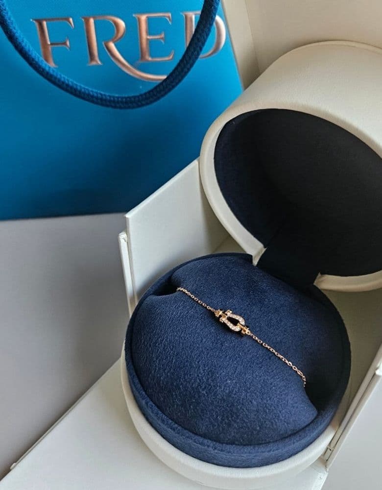 Fred Force 10 Small Bracelet in Pink Gold