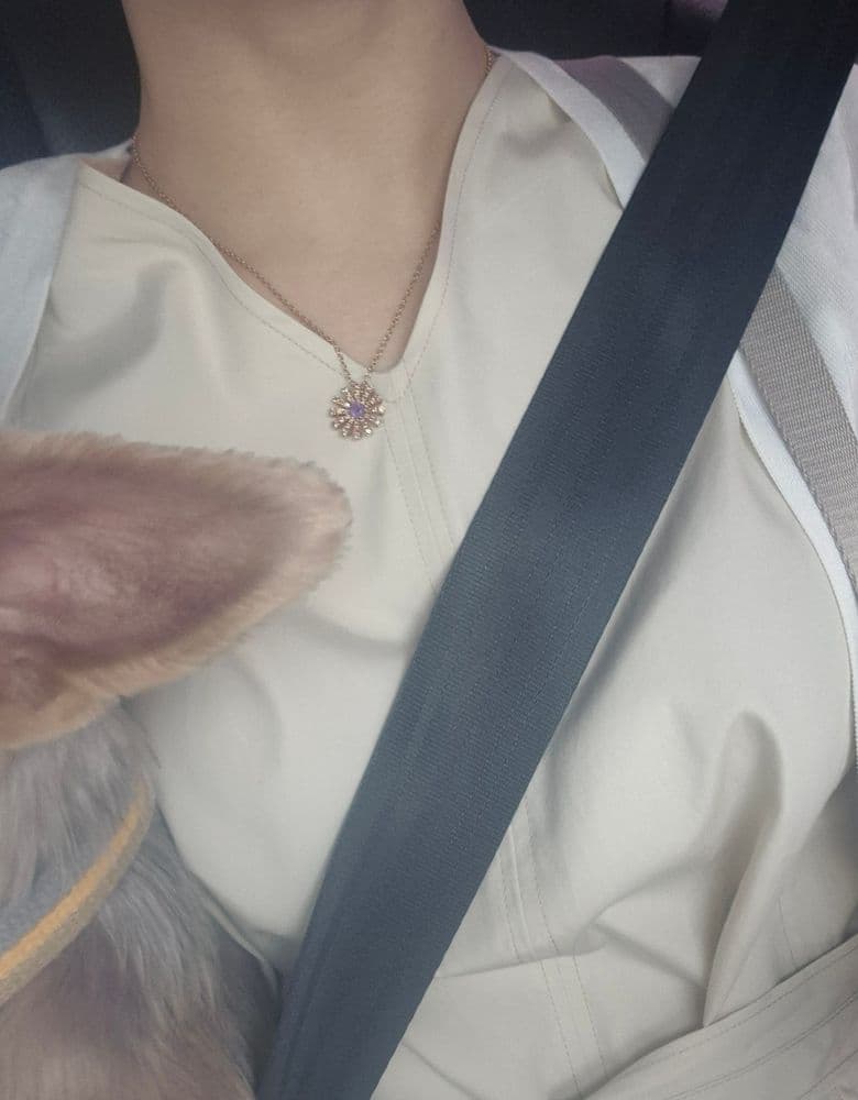 Damiani Margherita 16mm necklace in pink gold