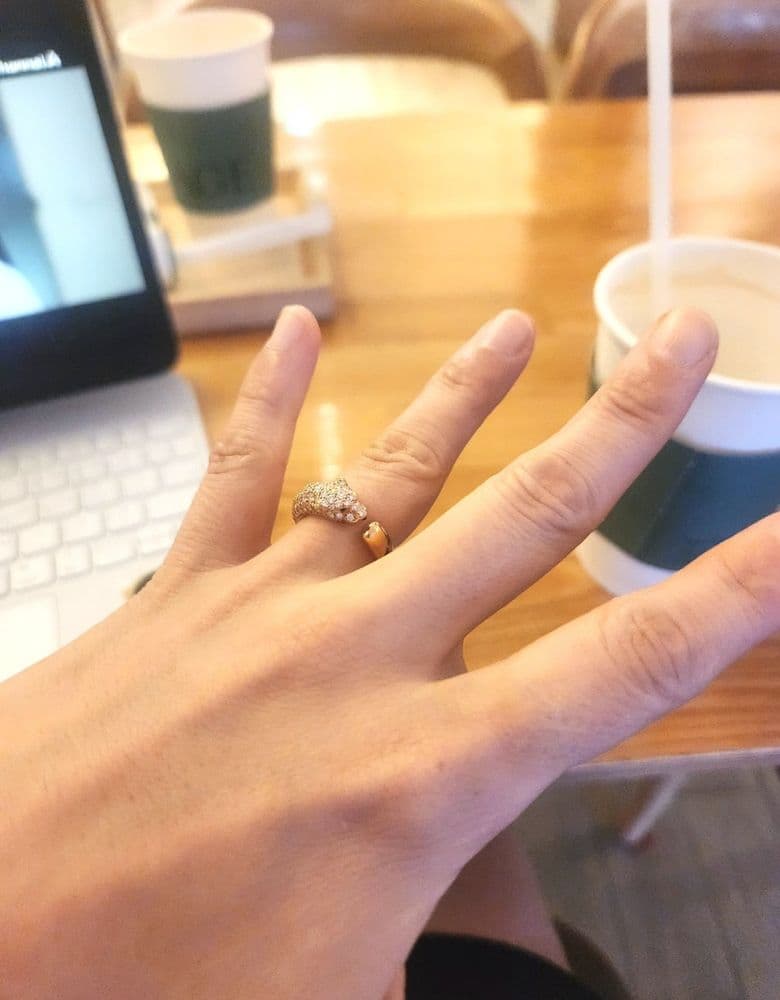 까르띠에 팬더링 웨딩 밴드