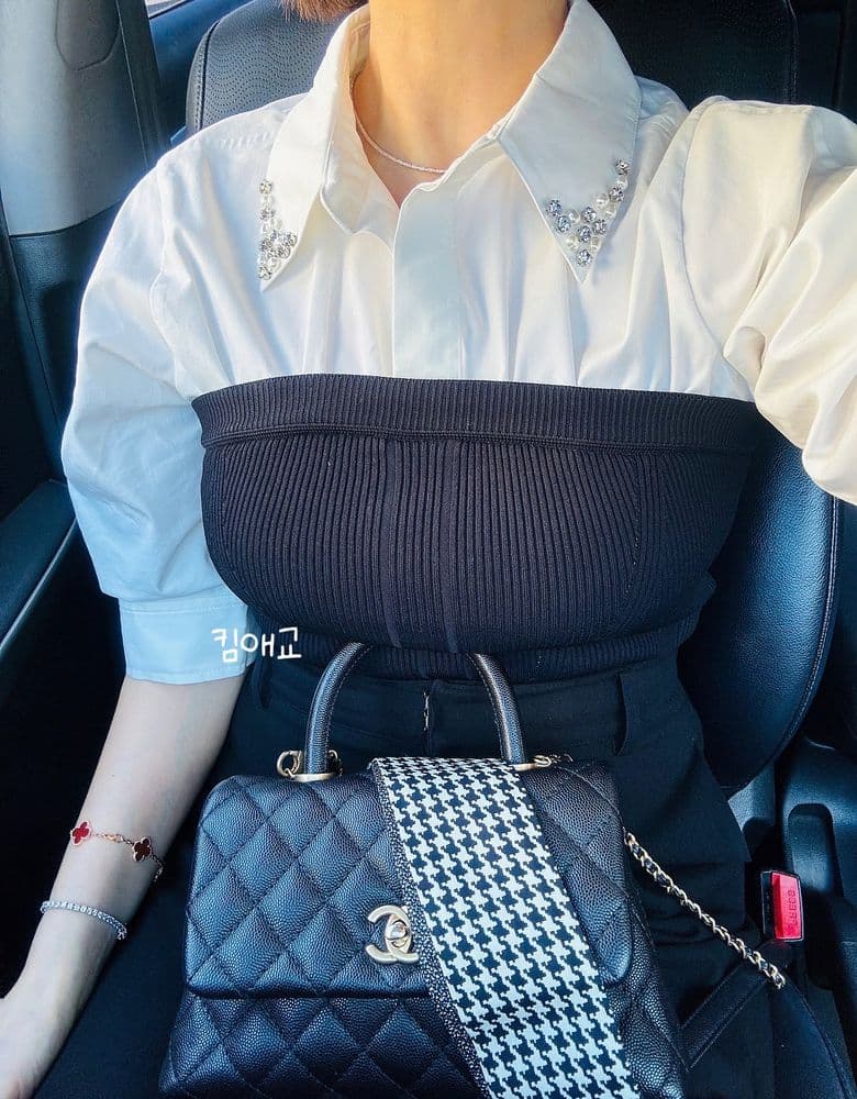 Chanel Coco Handle Small and Van Cleef & Arpels 5 Motif Carnelian Guilloche combination - a classic pairing.