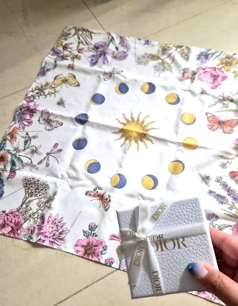 Dior CD Navy Stud Earrings in Gold