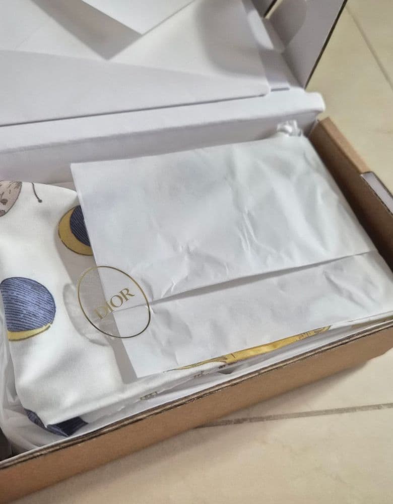 Dior CD Navy Stud Earrings in Gold