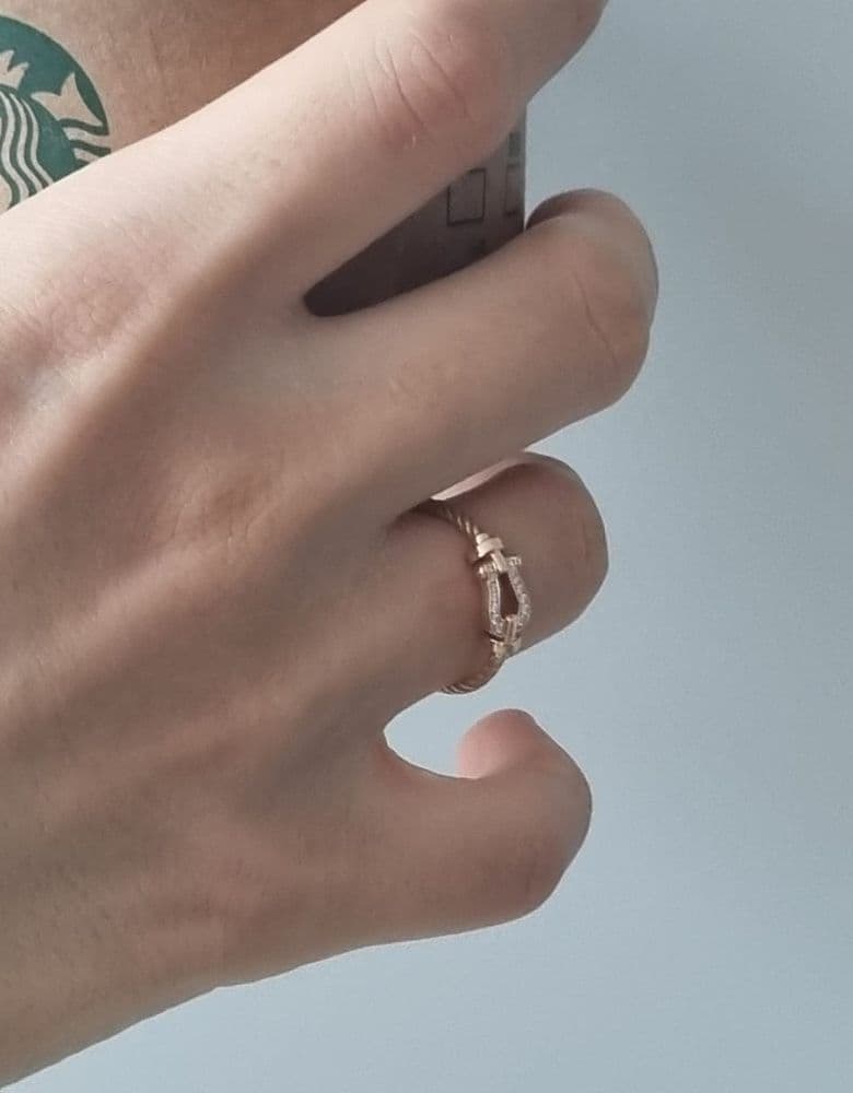 Fred ring, small rose gold.