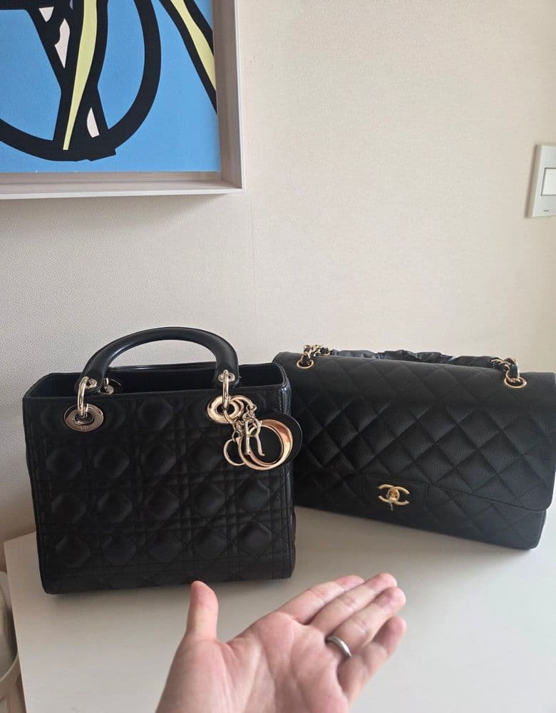 Chanel Classic Bag & Lady Dior Bag in Black