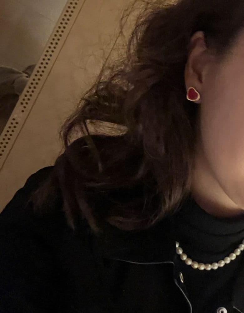 Chopard My Happy Hearts Earrings with Red Stone