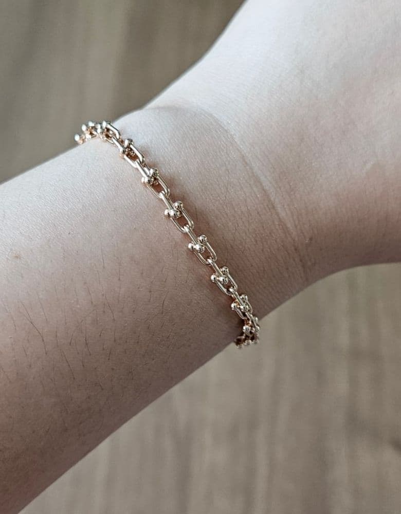 Tiffany Micro Link Bracelet in Rose Gold (S)