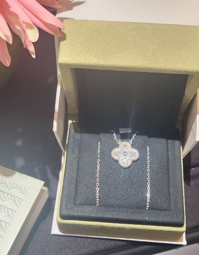 Van Cleef Vintage Alhambra Diamond White Gold