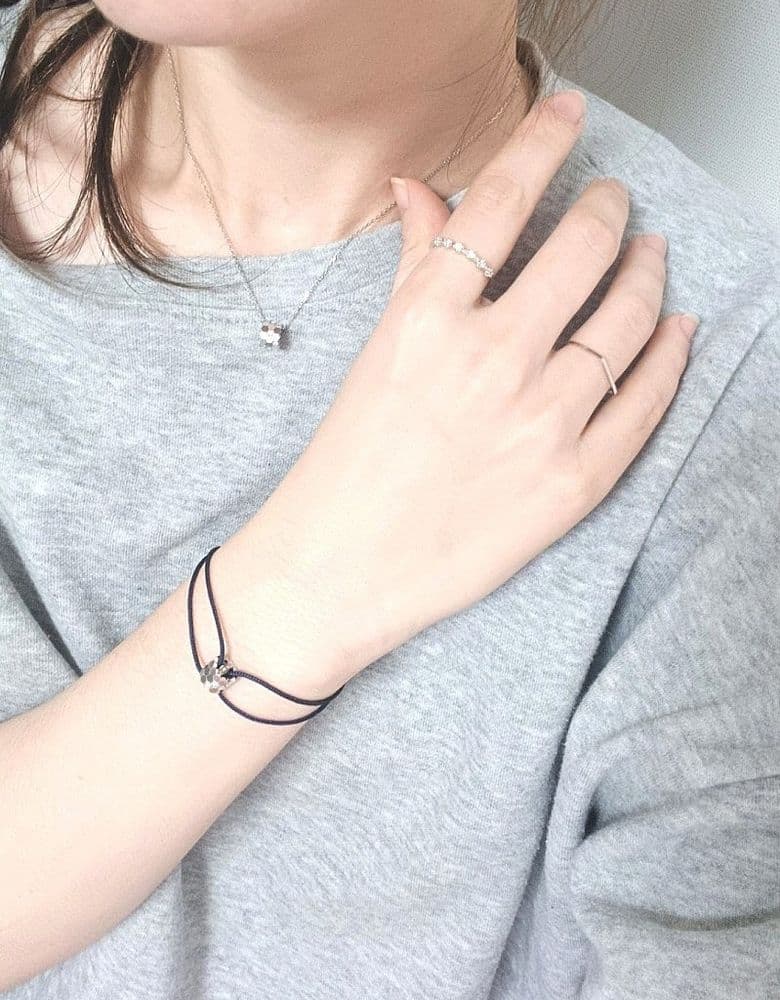 비드쇼메 끈 팔찌 화골(화이트 골드) 세트 완성(잠실 팝업 구입)