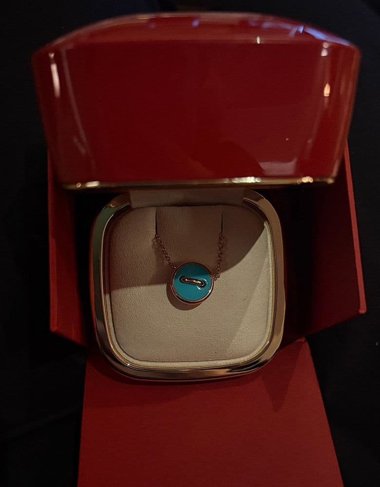 Pomellato Pom Pom Dot Turquoise/Gold Necklace