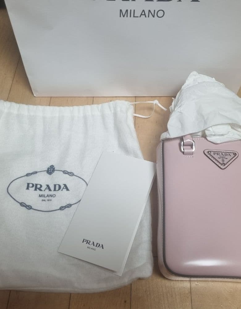Prada Brushed Tote Bag in Pink